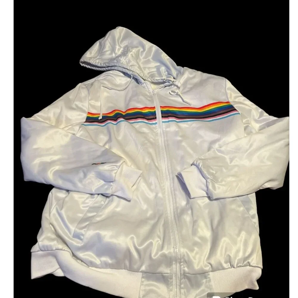 Xbox Jacket Gay Pride LGBTQIA Team XBox Gaming For Everyone Furry Inside Size XL